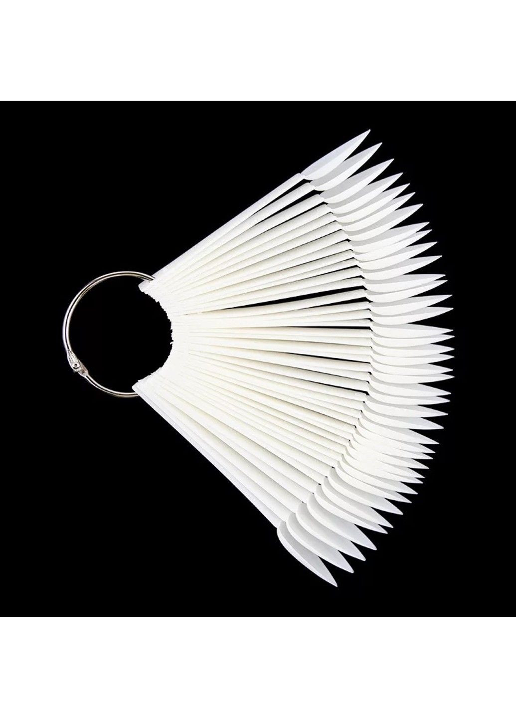 Палітра Віяло на 40 типсів, "Стилет - Мигдаль", 11,8 см. Молочний. MagicNail (292734216)