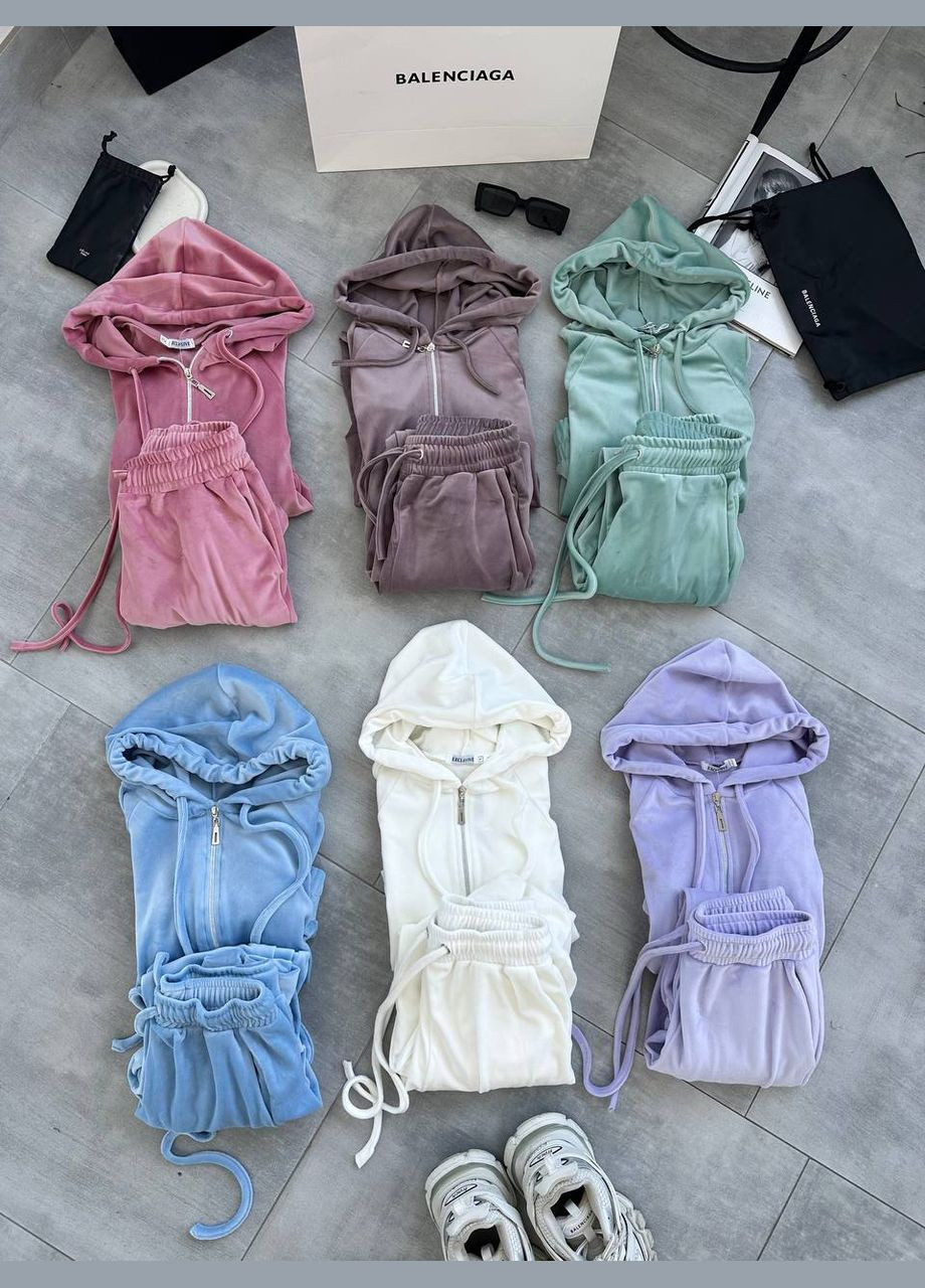 Велюровий жіночий костюм з штанами та кофтою Adelante (316649568)