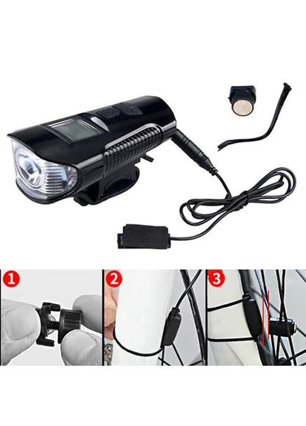 Велосипедная фара со встроенным аккумулятором XA-585-T6+2LED, Велосипедный фонарь с защитой UR-674 от влаги Bailong (349512000)