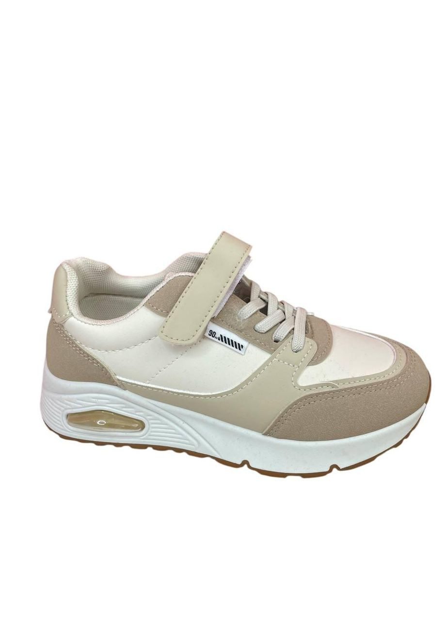 Бежевые демисезонные детские кроссовки на девочку бежевые No Brand