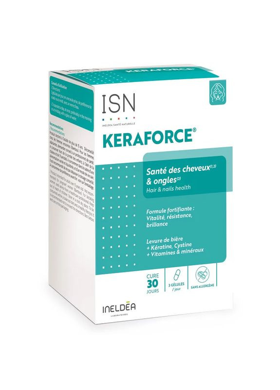 КОМПЛЕКС INELDEA КЕРАФОРС / KERAFORCE – ВОЛОССЯ ТА НІГТІ, КРАСА ТА СИЛА, 90 КАПСУЛ Ineldea Sante Naturelle (289770678)