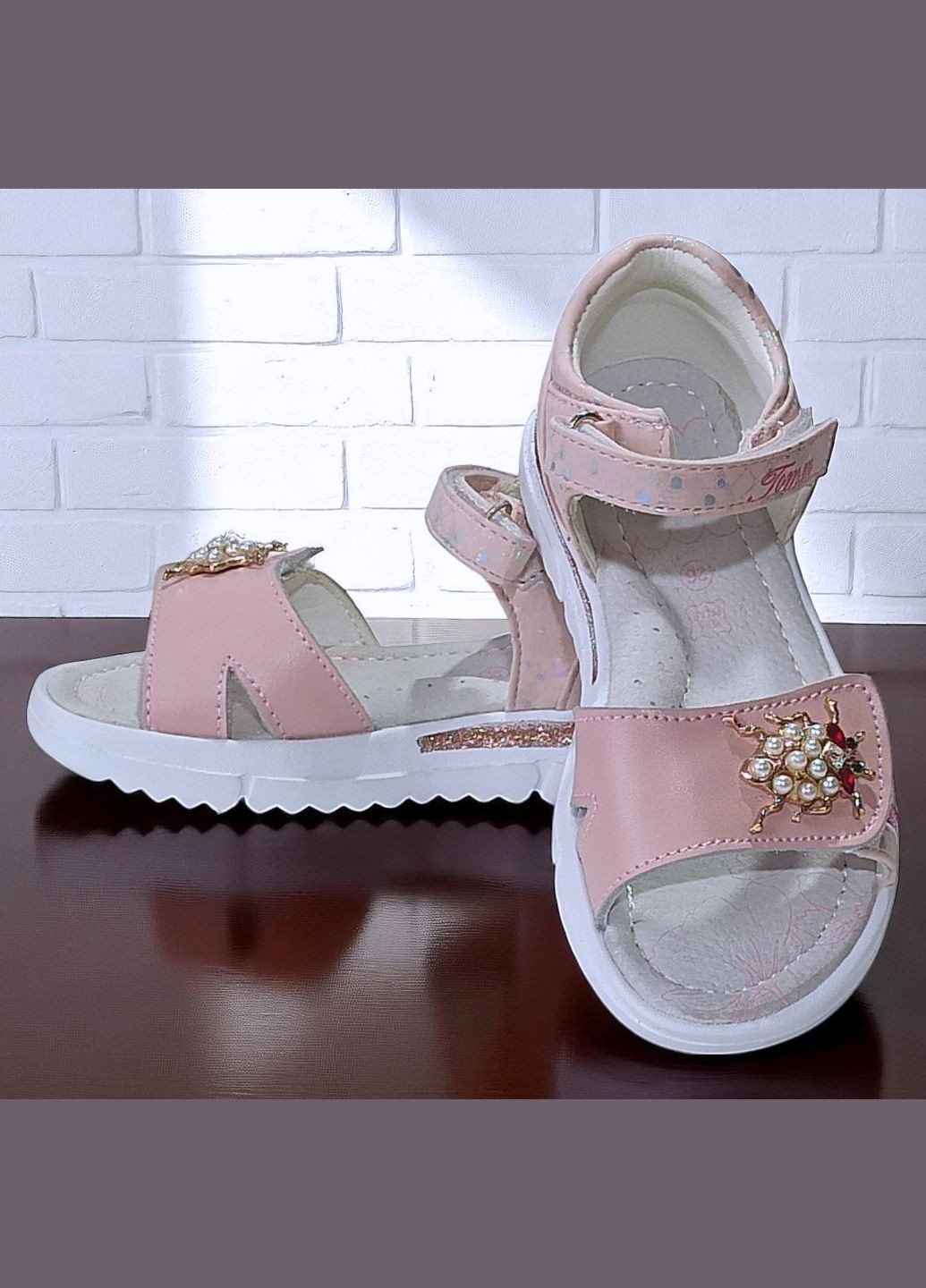 Ортопедичні відкриті босоніжки сандалії на липучках для дівчинки ТОМ М Tom.M (336147432)