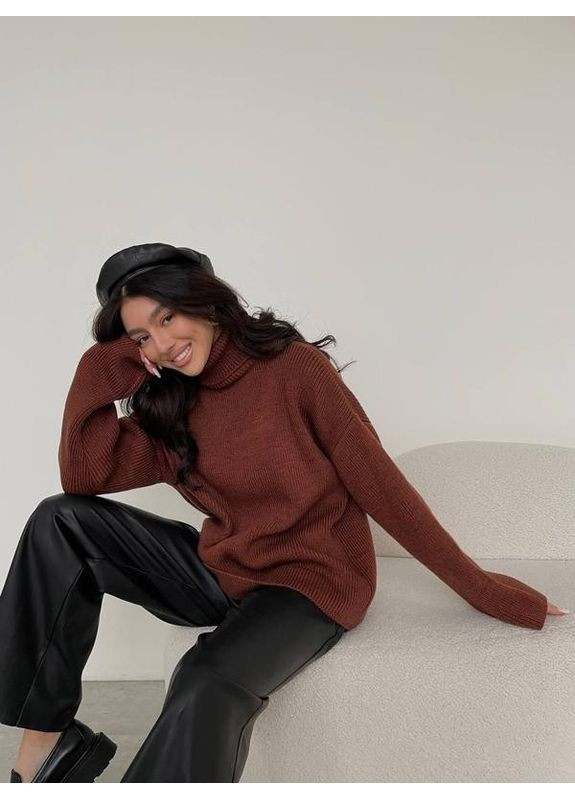 Коричневый демисезонный свитер Pawa