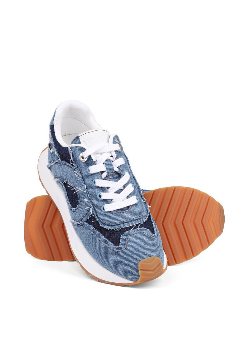 Синій всесезонні жіночі кросівки h2460b-1-1 синій тканина Attizzare