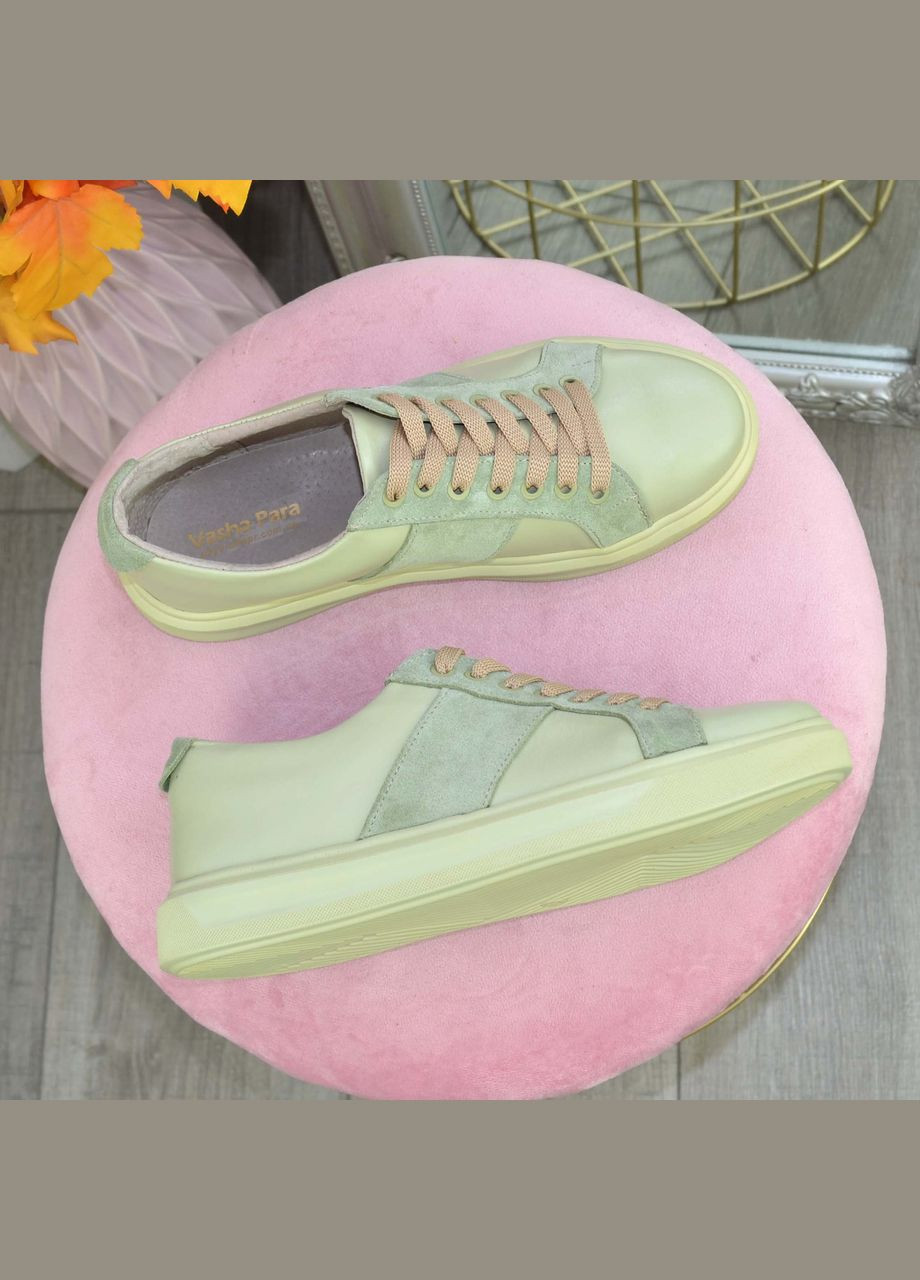 Хаки кеды женские комбинированные, цвет оливковый. 41 размер Vasha para