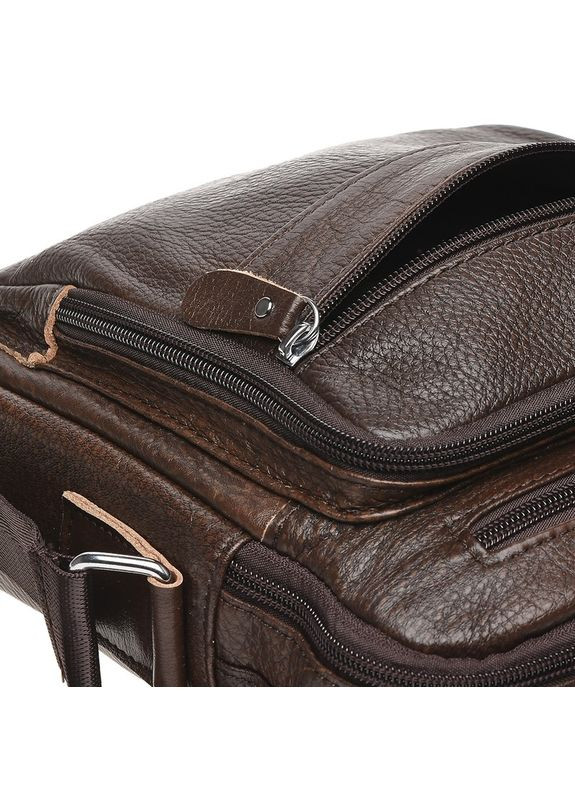 Чоловіча шкіряна сумка на плече K15112-brown Borsa Leather (322189964)