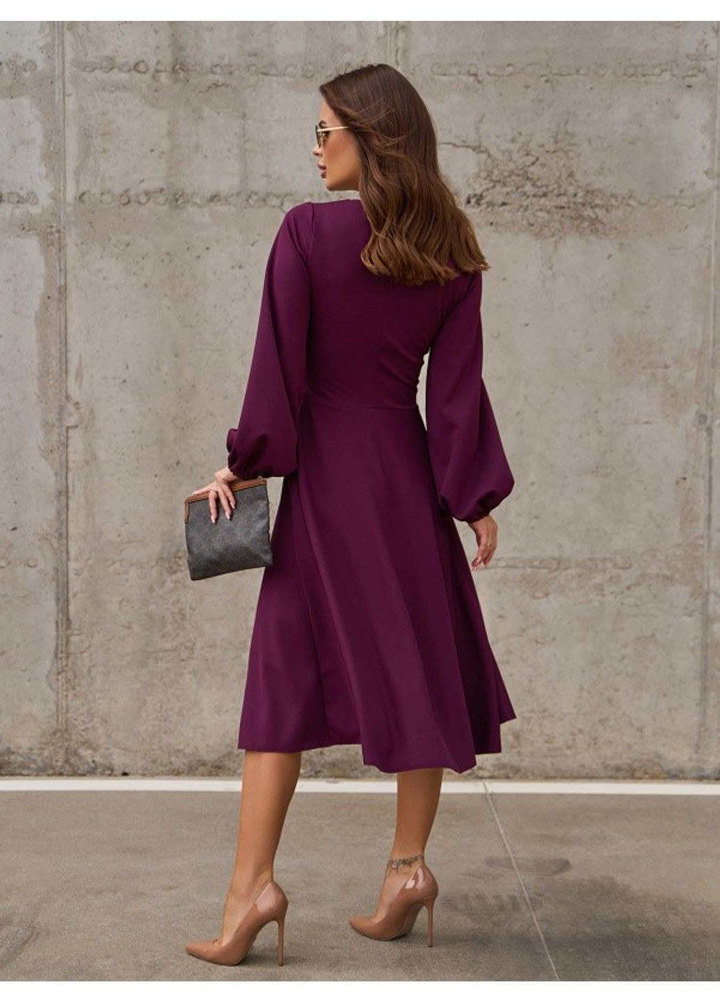 Бордовое деловое платье issa pus 14414 бордовый ISSA PLUS