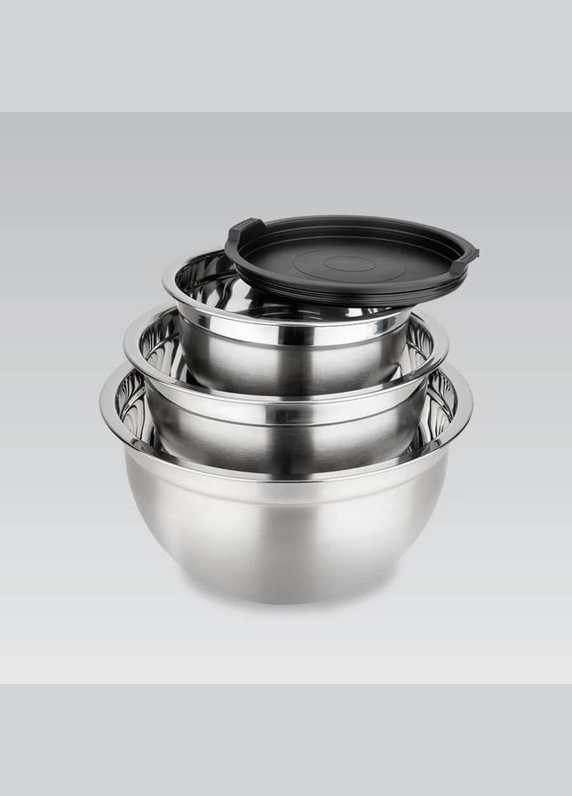 Набір мисок з нержавіючої сталі з кришками (MR-1688) Maestro (334712868)