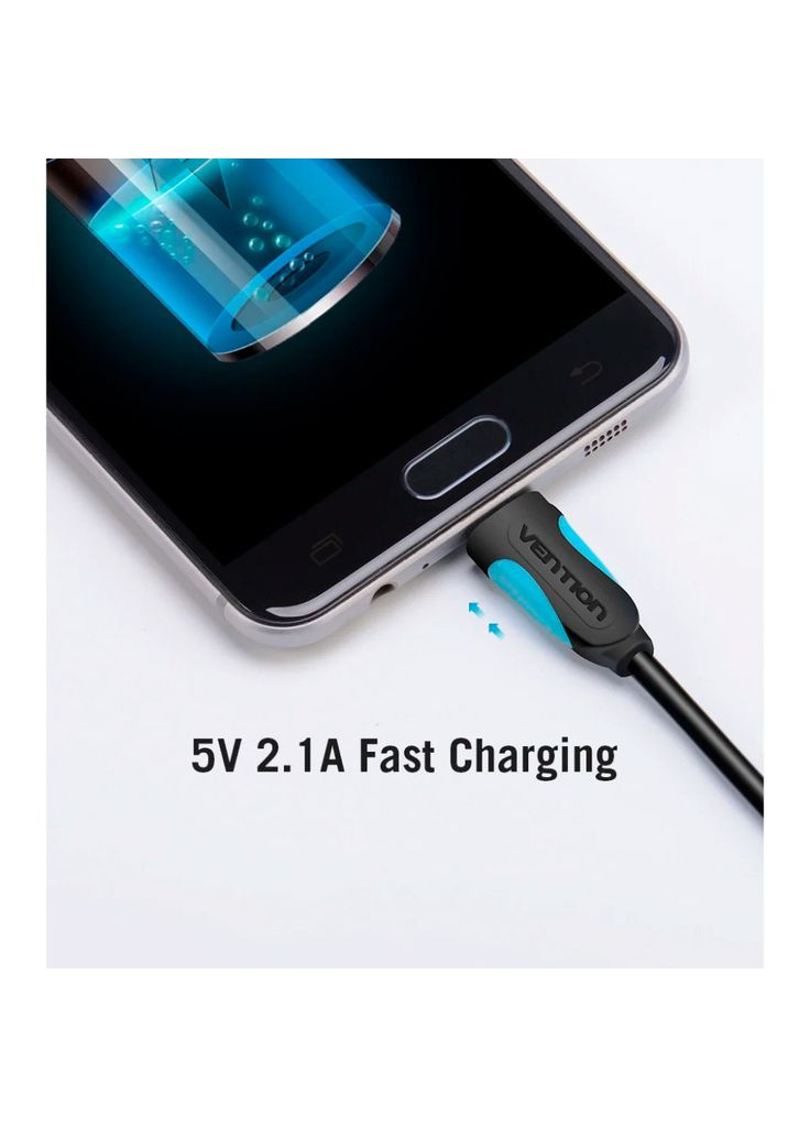 Дата кабель (m462944) Vention USB 2.0 AM to Micro 5P 0.5m Black (367066210)