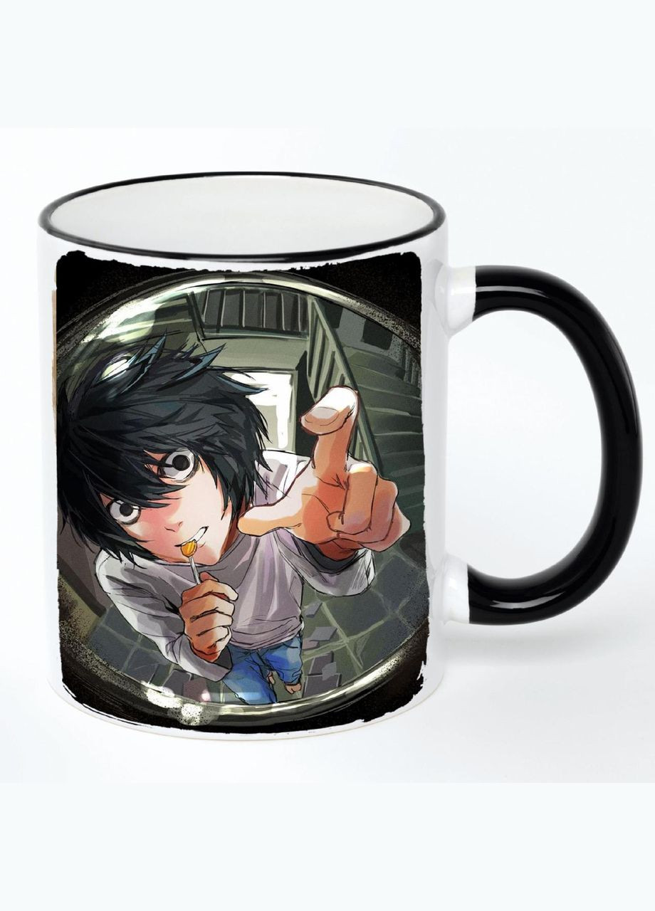 Чашка Зошит смерті Аніме #001 (кухоль, кружка) Біла з чорною ручкою 330 мл No Brand (322713920)