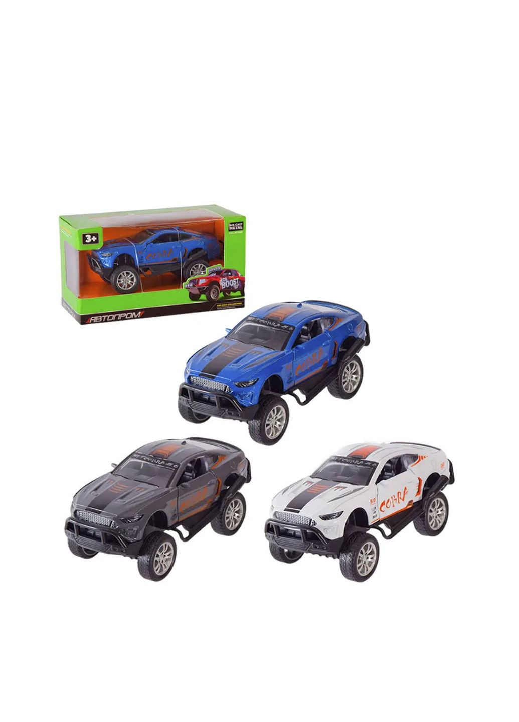 Машинка металева Автопром колір різнокольоровий CB-00236762 АВТОПРОМ (314887641)