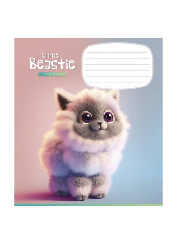 Тетрадь 12_л. НАклонная линия "" / Little beasties Школярик (342415524)