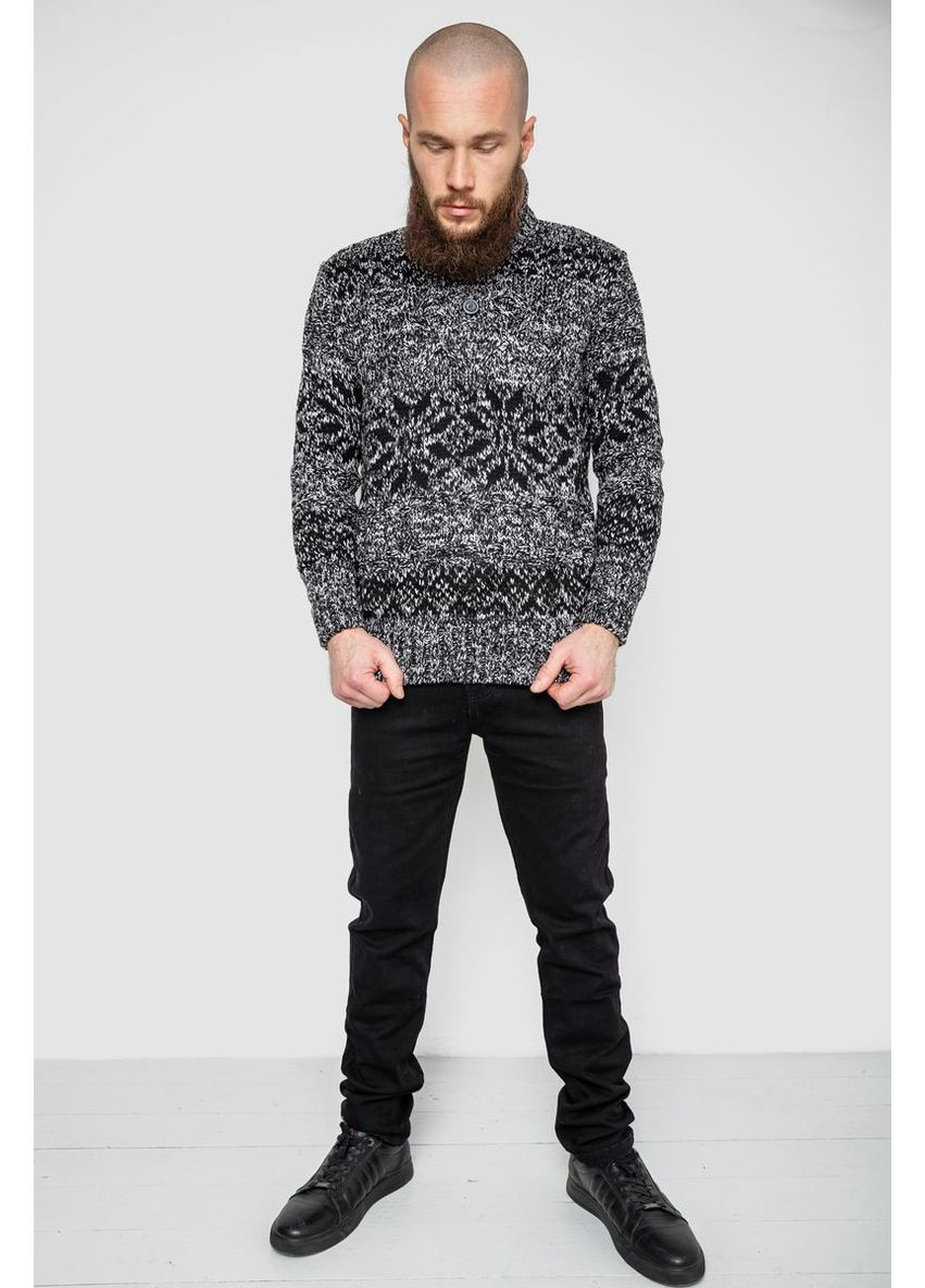 Черно-белый демисезонный свитер мужской,, 214r10321 Ager