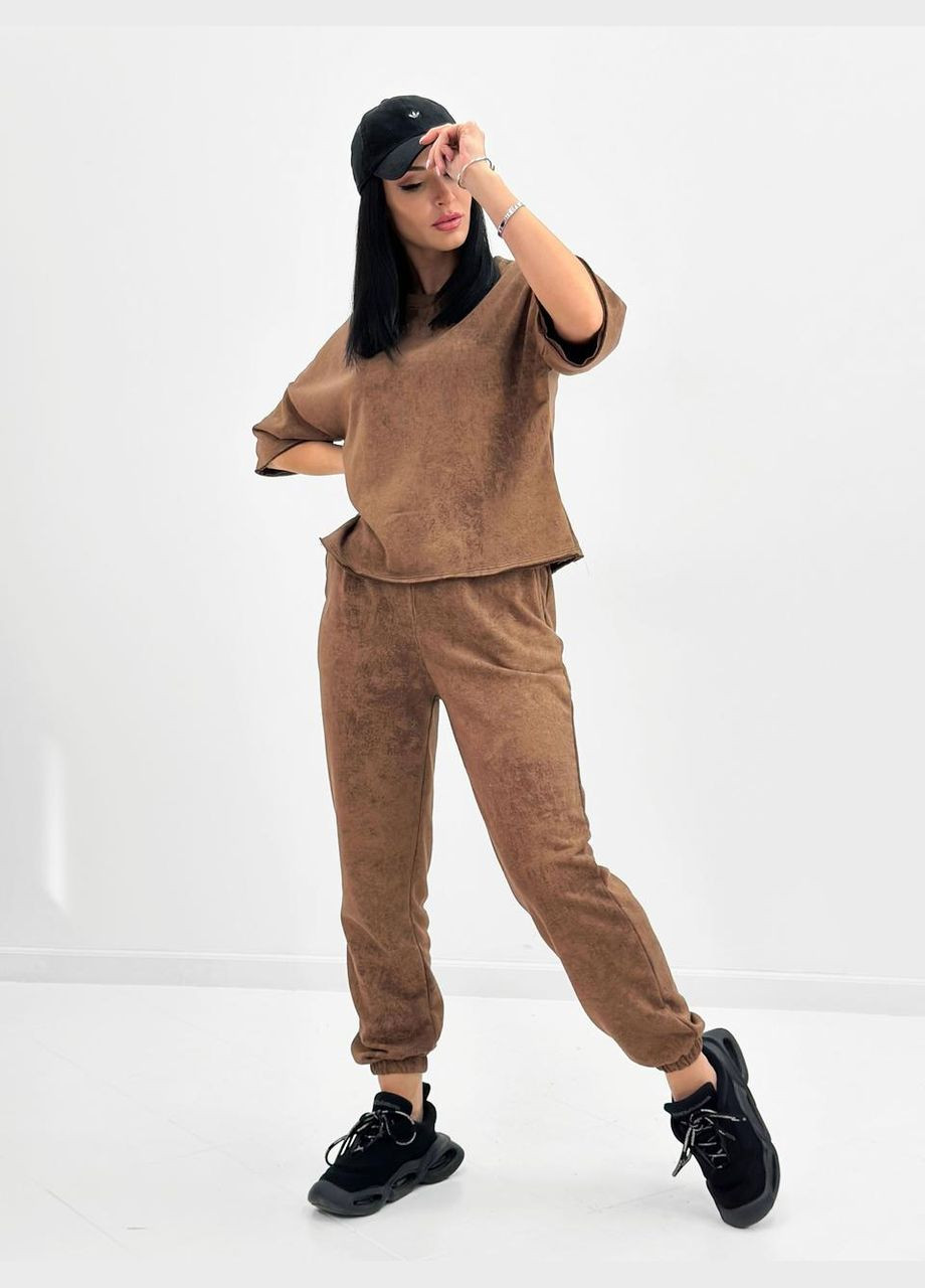 Жіночий костюм з турецької двонитки петля з ефектом tie dye Fashion Girl (300775414)