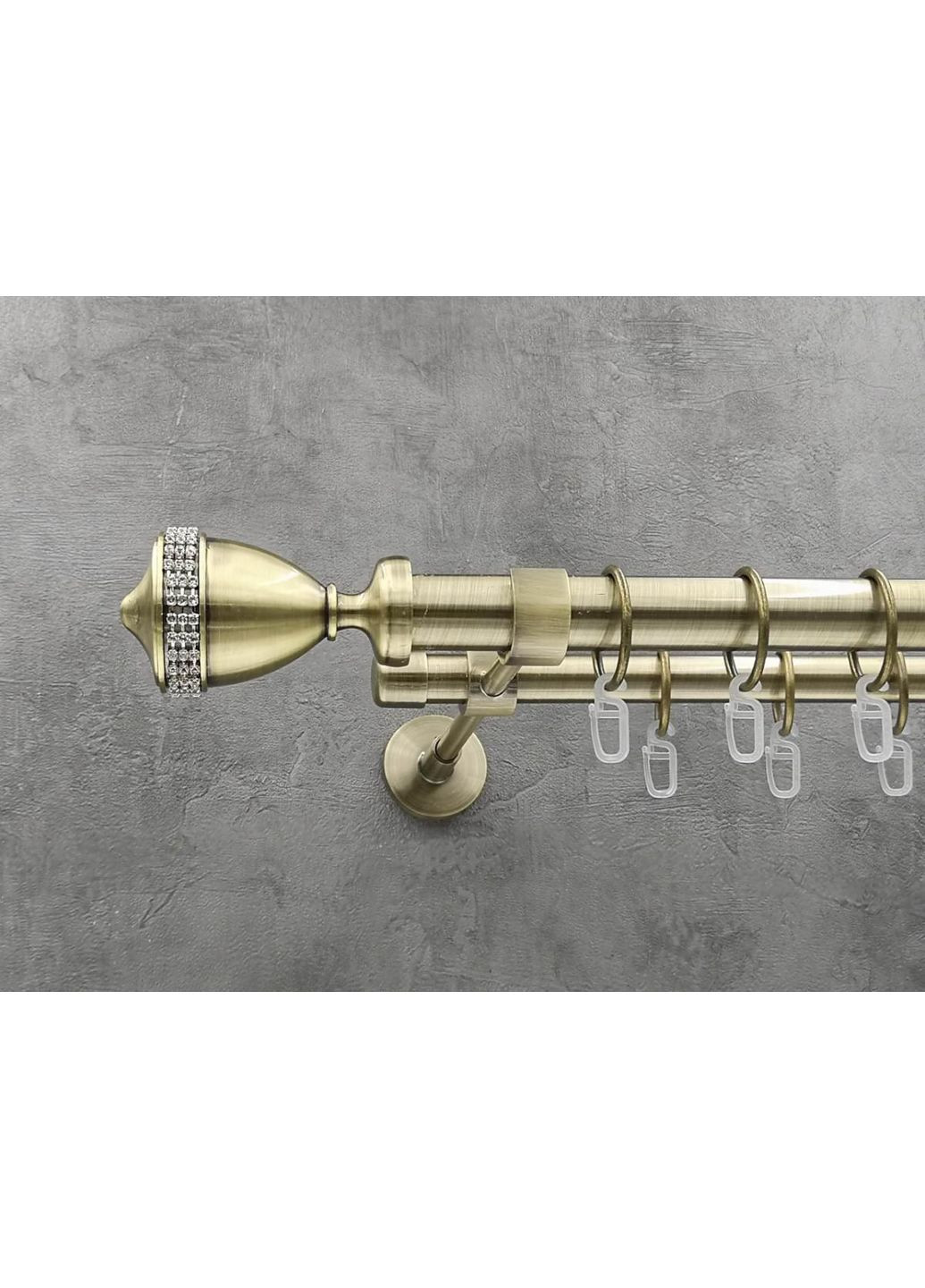 Карниз Етернія гладка штанга подвійний модерн 25/19 мм 200 см Антик Quadrum (352782034)