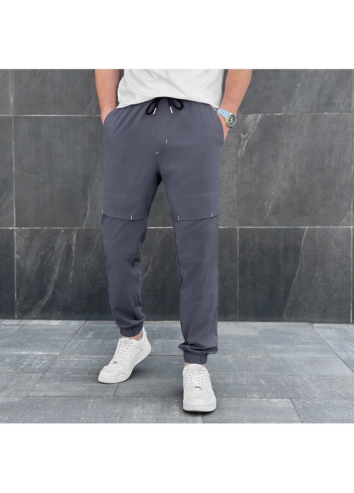 Графитовые повседневный демисезонные джоггеры брюки Pobedov