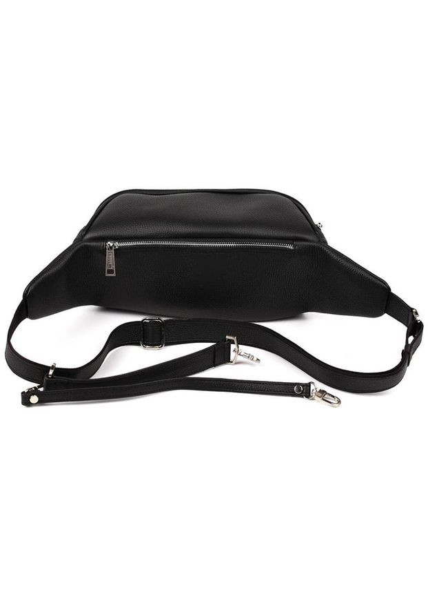 Чоловіча шкіряна сумка на пояс через плече для телефону та документів середня Чорний 38632 TARWA (352165911)