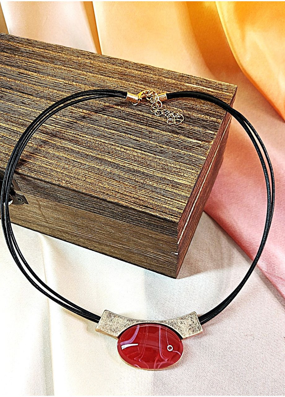 Колье с большим кулоном в винтажном стиле No Brand (361971499)