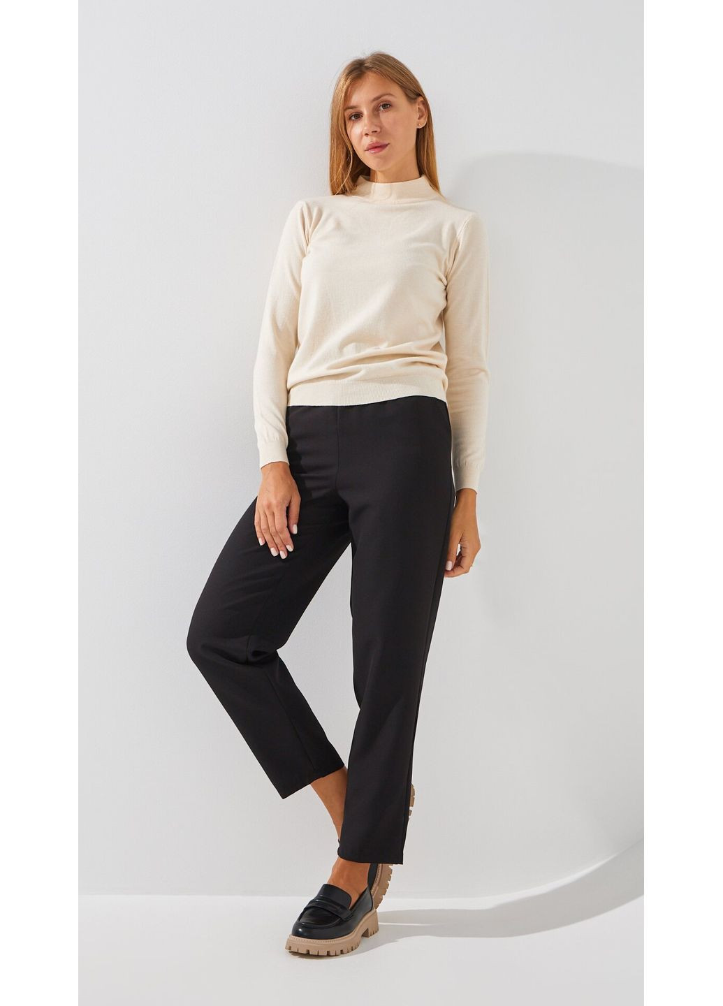 Брюки однотонные женские 093 Черный shop (2000999227301) SL МОМ (348515614)
