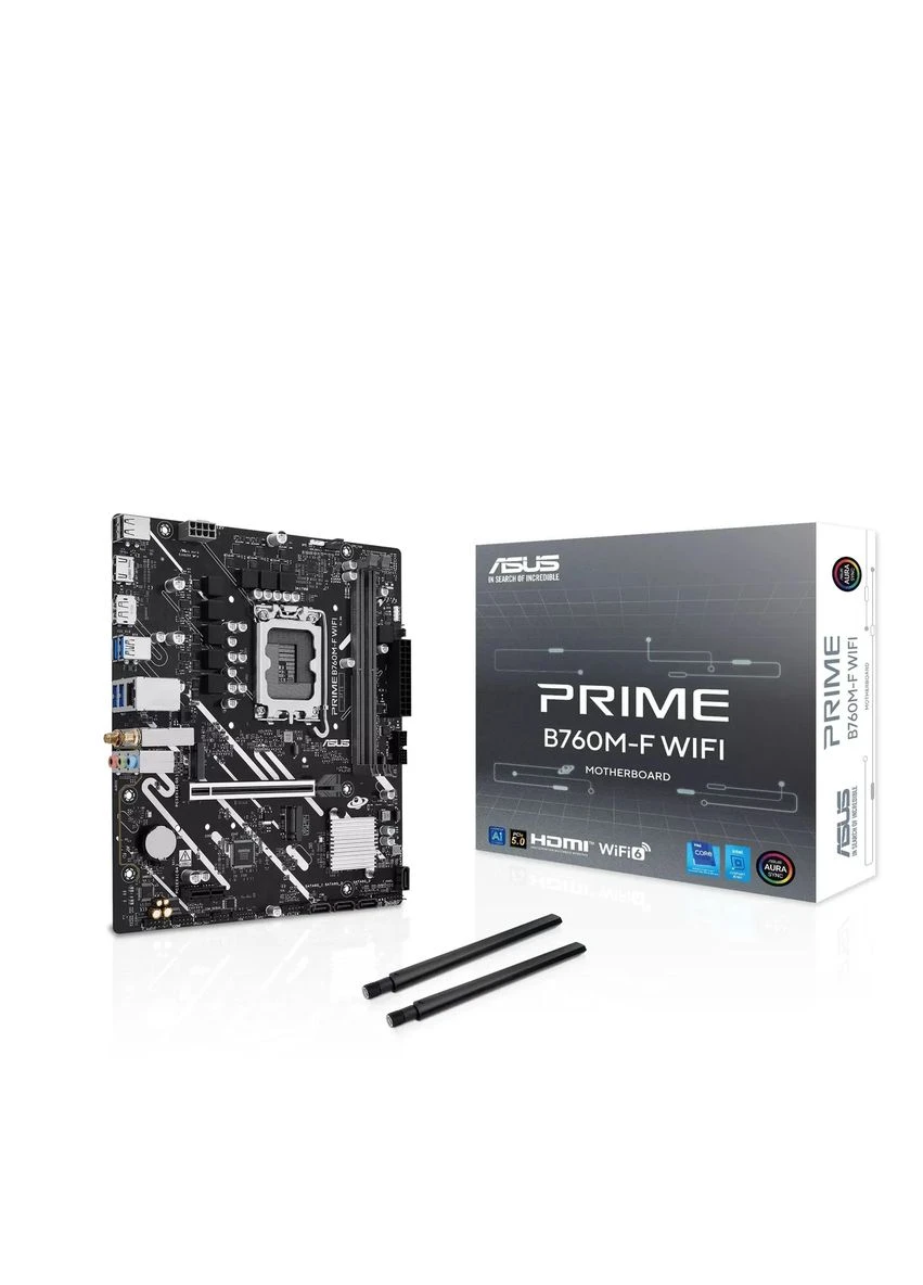 Материнcька плата PRIME B760M-F WIFI s1700 B760 2xDDR5 M.2 HDMI DP Wi-Fi BT mATX Asus (393478408)