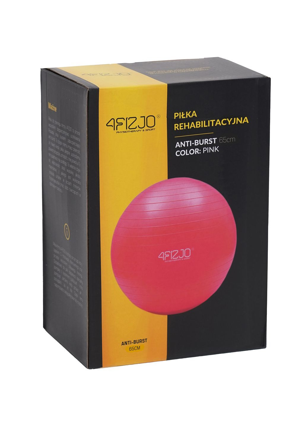 М'яч для фітнесу (фітбол) 65 см AntiBurst Pink 4FIZJO 4fj0401 (275095741)