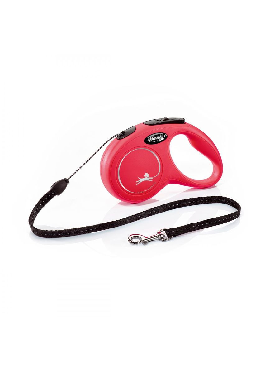 Рулетка для собак New Classic S 5 метрів, до 12 кг (червона), повідець із тросом Flexi (292259637)