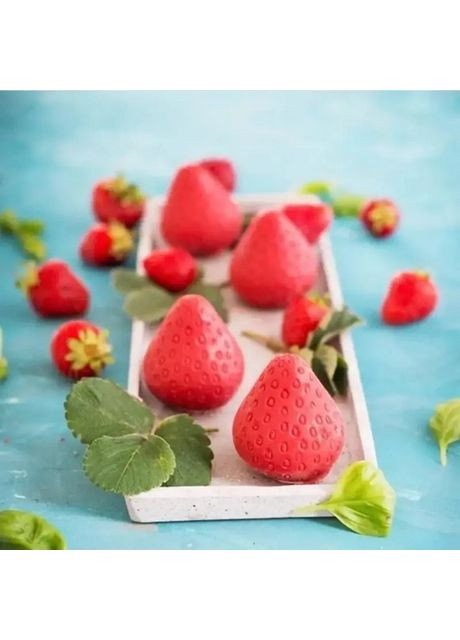 Силіконова форма Полуниця для випічки SAM-2201 червона No Brand (349824805)