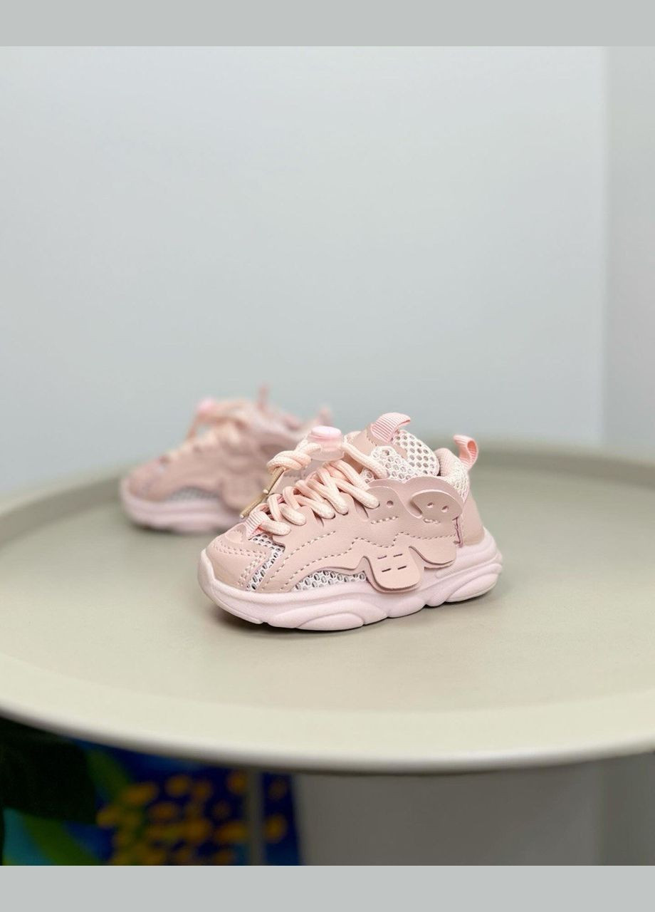 Рожеві літні дитячі кросівки рожеві 1305 No Brand