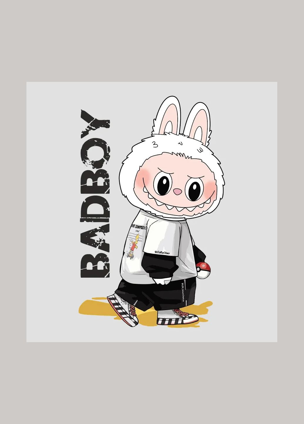 Термоналіпка "Labubu" bad boy (5667) No Brand (337503883)