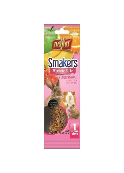 Колба Smakers Box для гризунів зі смаком фруктів, 45 г, 1 шт Vitapol (339703175)