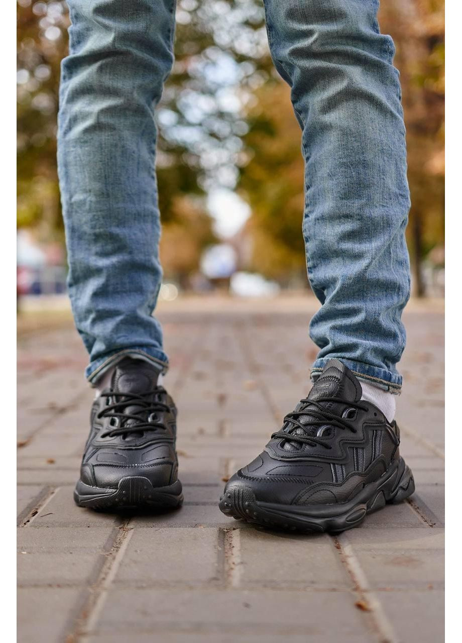 Черные демисезонные кроссовки мужские adidas ozweego adiprene pride black 2.0 адидас озвиго No Brand