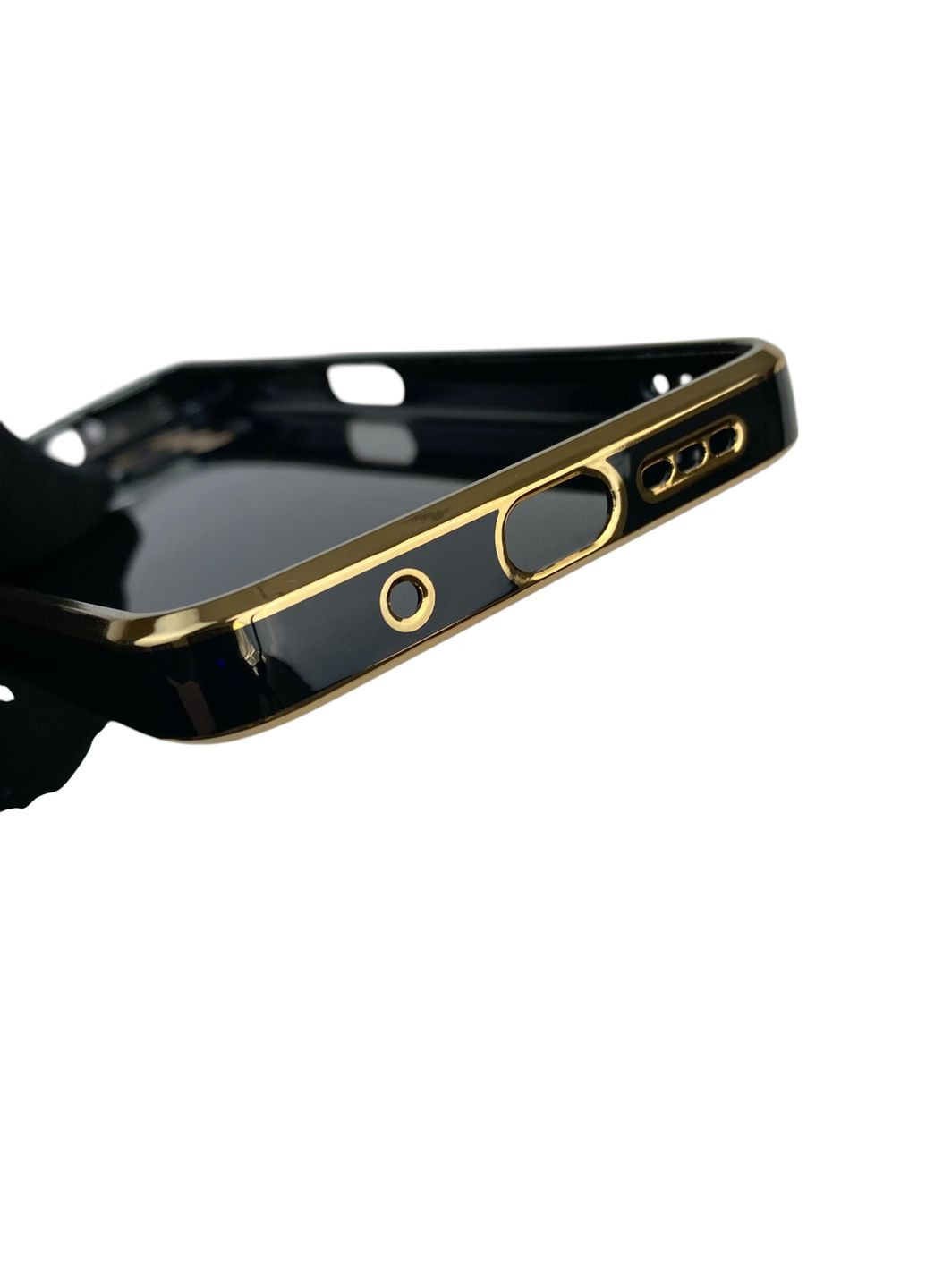 Чехол для Poco M3 с кольцом MagSafe с золотой окантовкой на поко м3 черный gs1 Xiaomi (366228505)