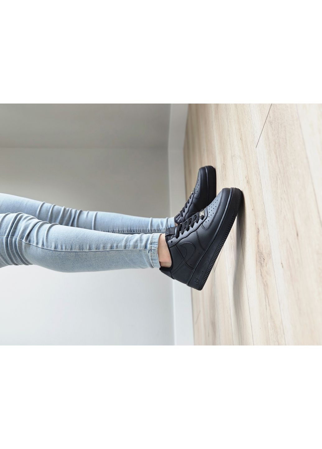 Кросівки жіночі і чоловічі Nike Air Force 1 classic | Найк Аір Форс 1 чорні No Brand чорні демісезони (362561836)