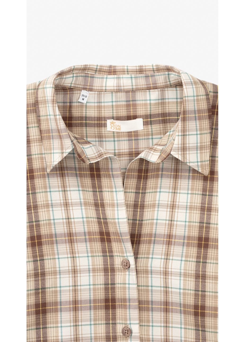 Коричневая повседневный рубашка On me