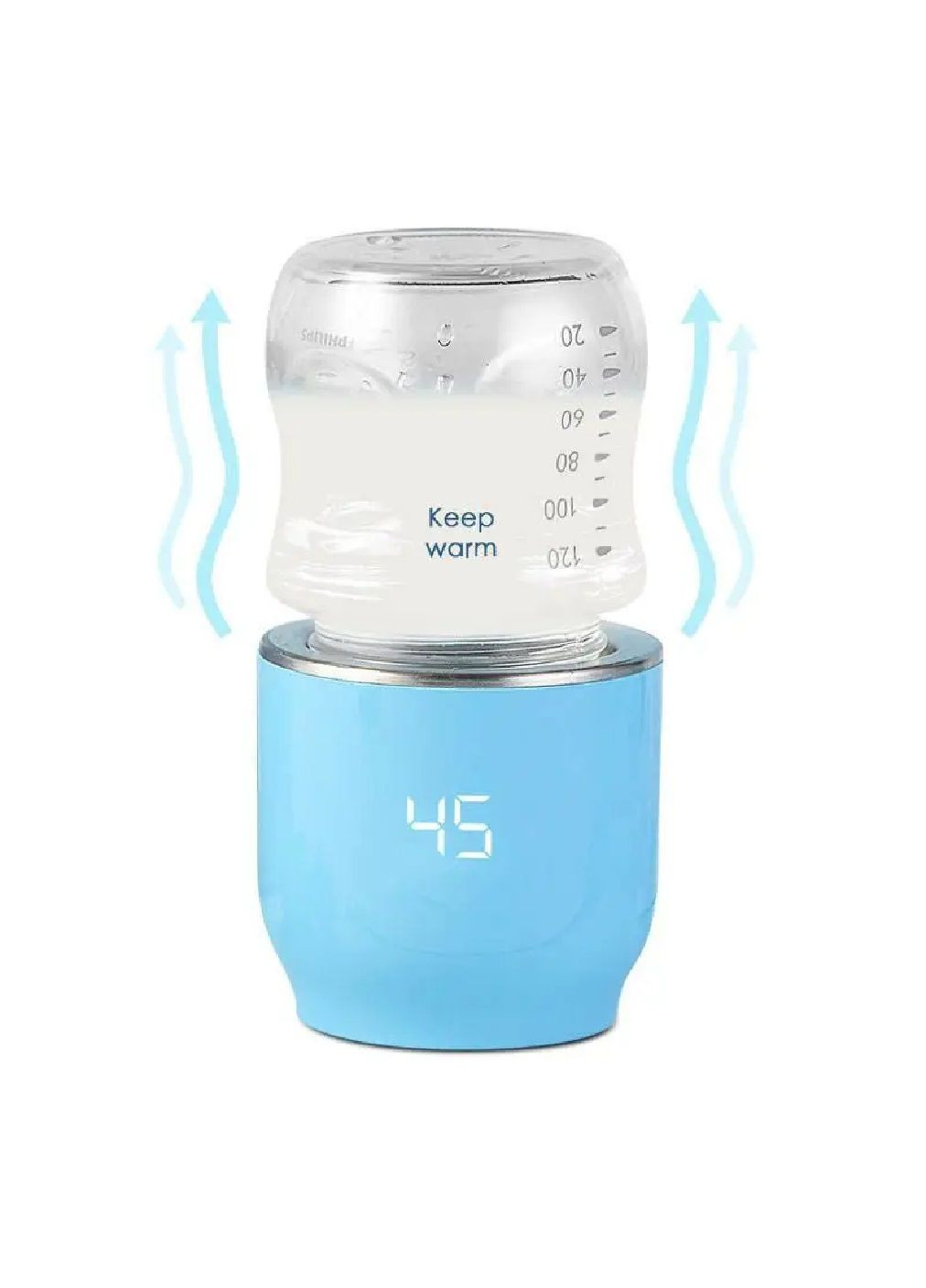 Подогреватель для бутылочек беспроводной аккумуляторный с дозатором смеси 3 режима работы 70х70х246 мм (477914-Prob) Голубой Unbranded (300914677)