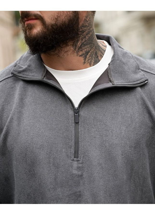 Сірий демісезонний чоловічий замшевий костюм No Brand