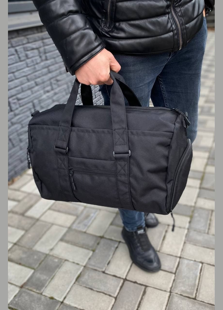 Сумка з відділенням для взуття спортивна дорожня чорна Strong new No Brand (324444420)