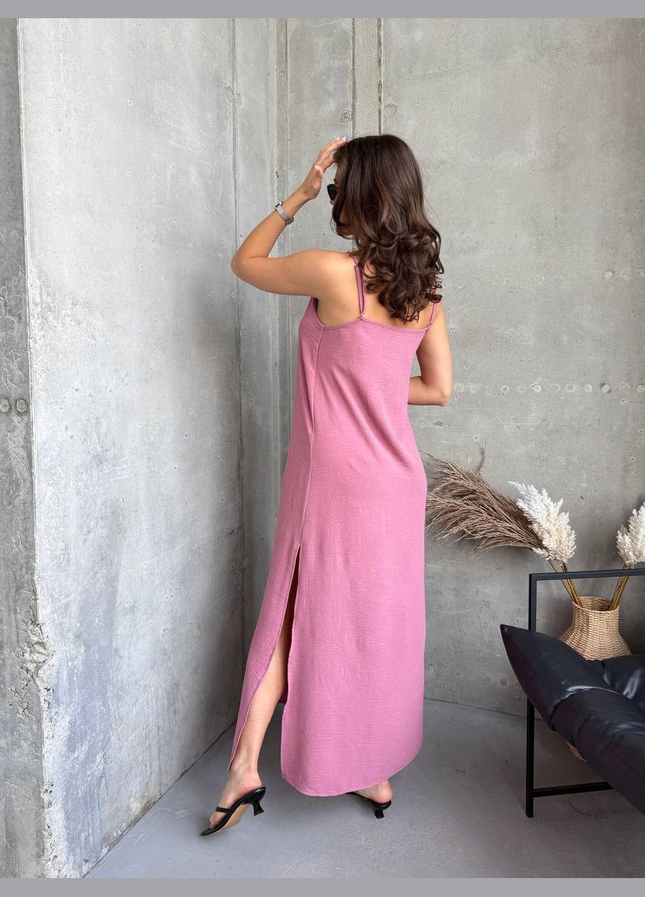 Розовое платье-сарафан No Brand