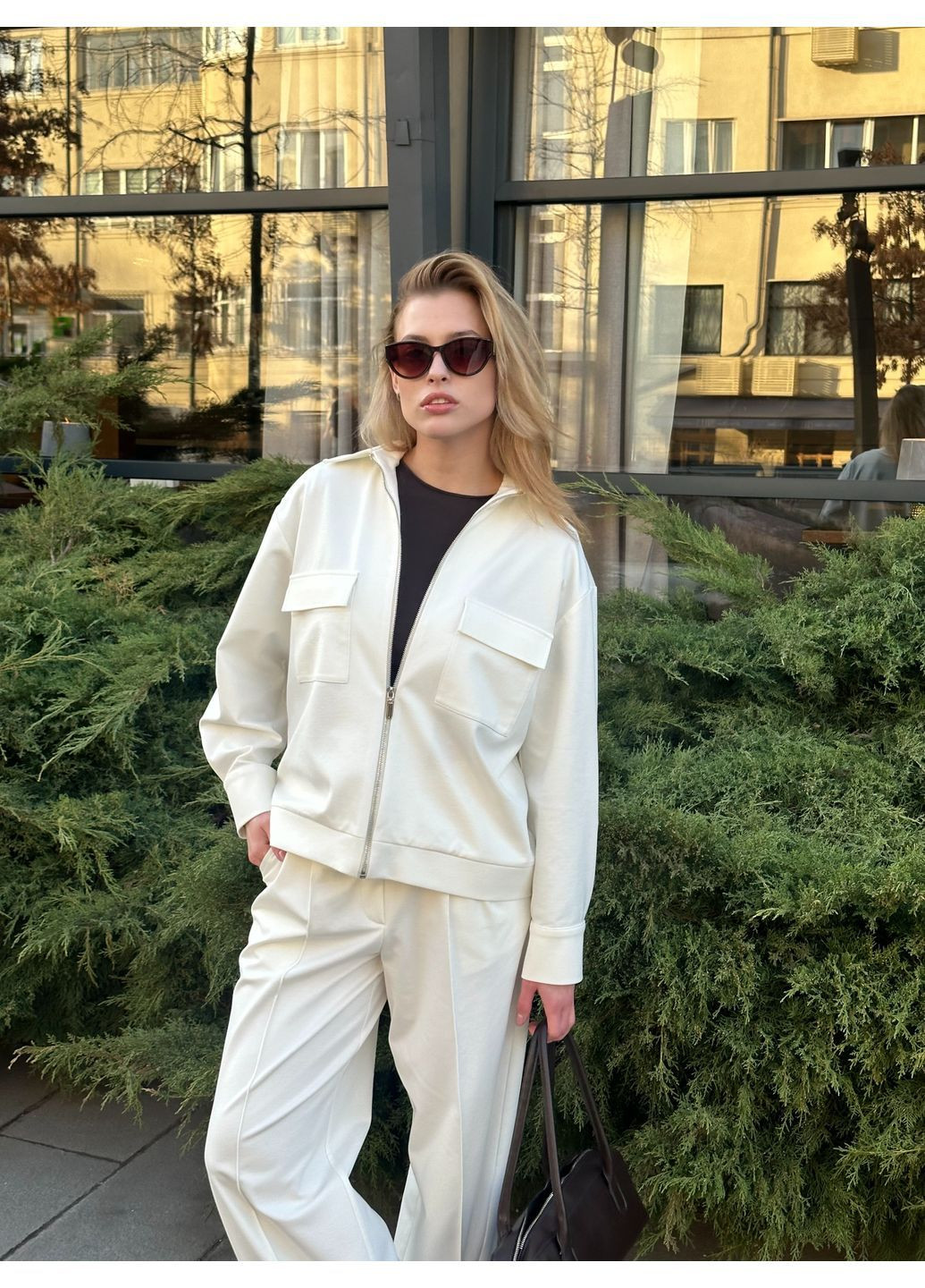 Брючный костюм (рубашка на молнии) No Brand (369502162)