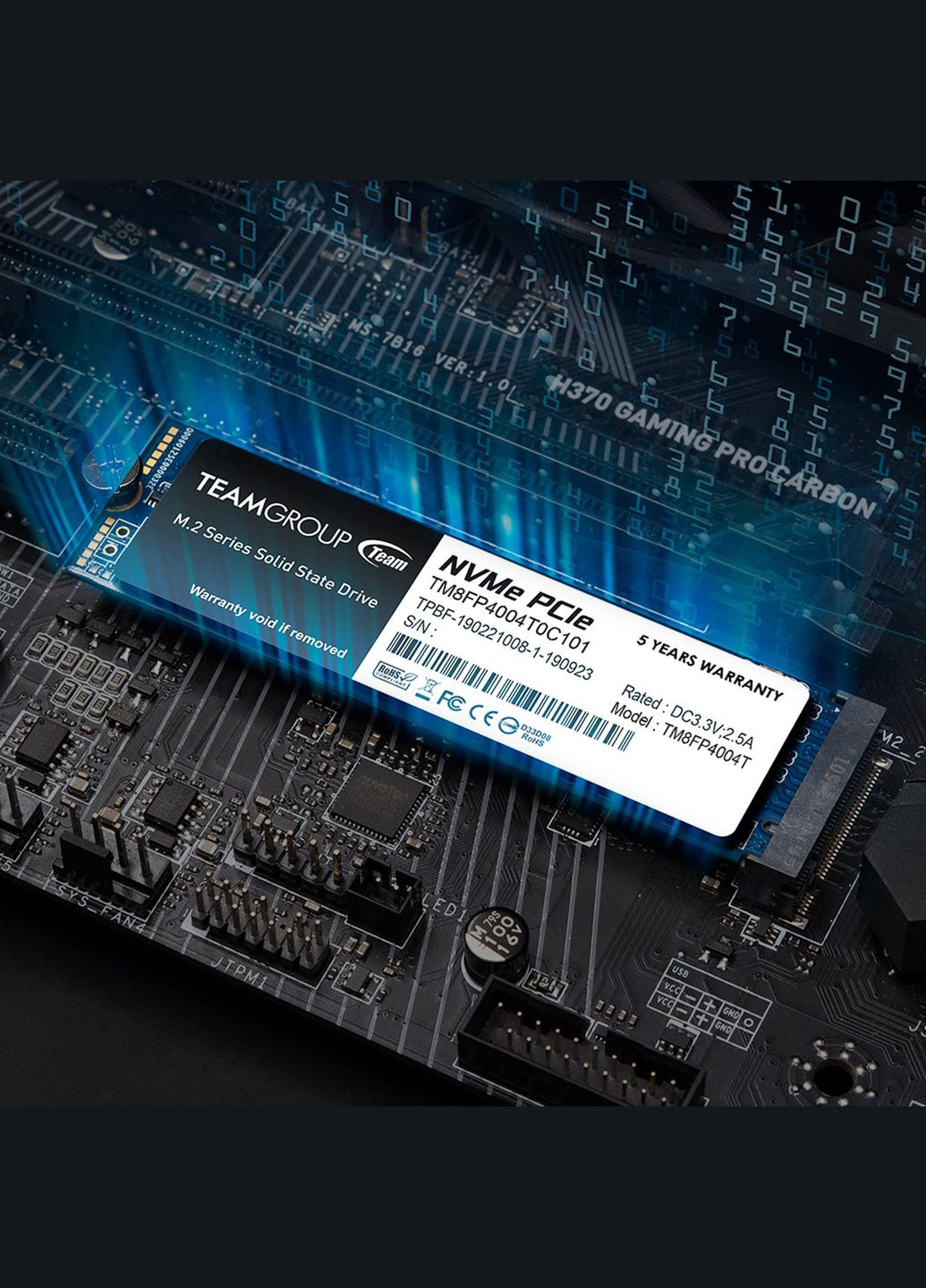 Накопитель SSD 1TB MP33 Pro M.2 2280 PCIe 3.0 x4 3D TLC (TM8FPD001T0C101) Team (314927040)