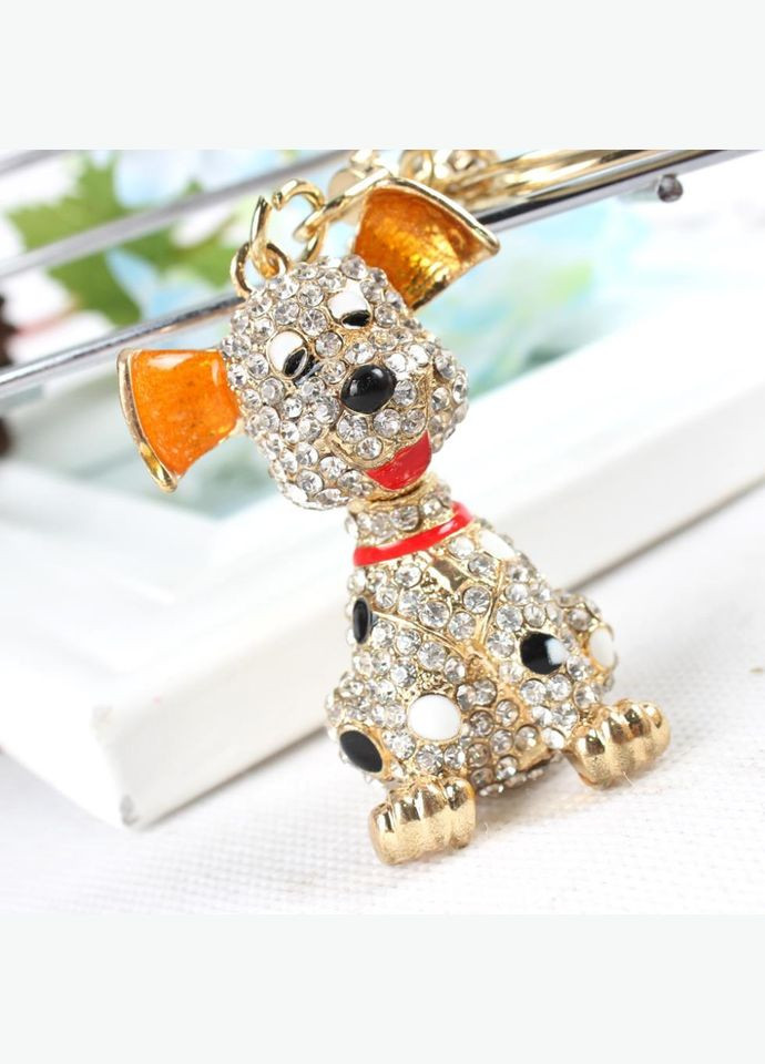 Модный брелок с кристаллами в виде собаки No Brand (292260469)