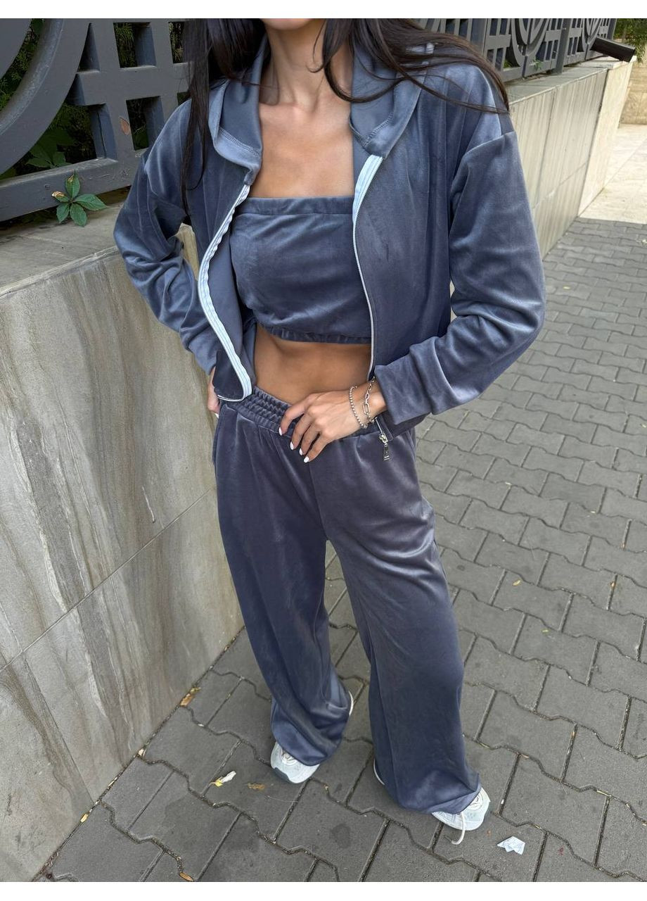 Жіночий графітовий костюм No Brand (360937866)