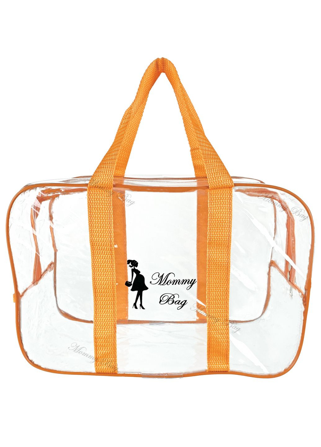 Сумка прозрачная в роддом S оранжевая Mommy Bag (277372100)