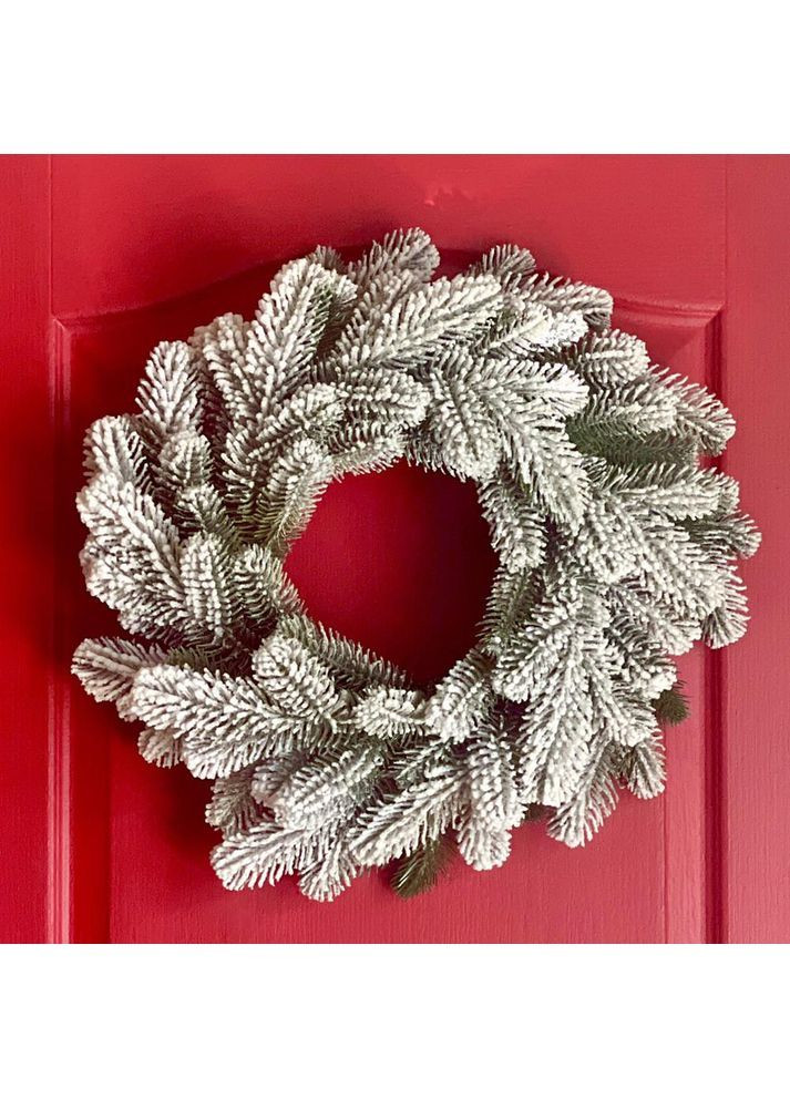 Вінок новорічний різдвяний Lux з литої хвої d-40 см Засніжений від LOFTerno No Brand (370161624)