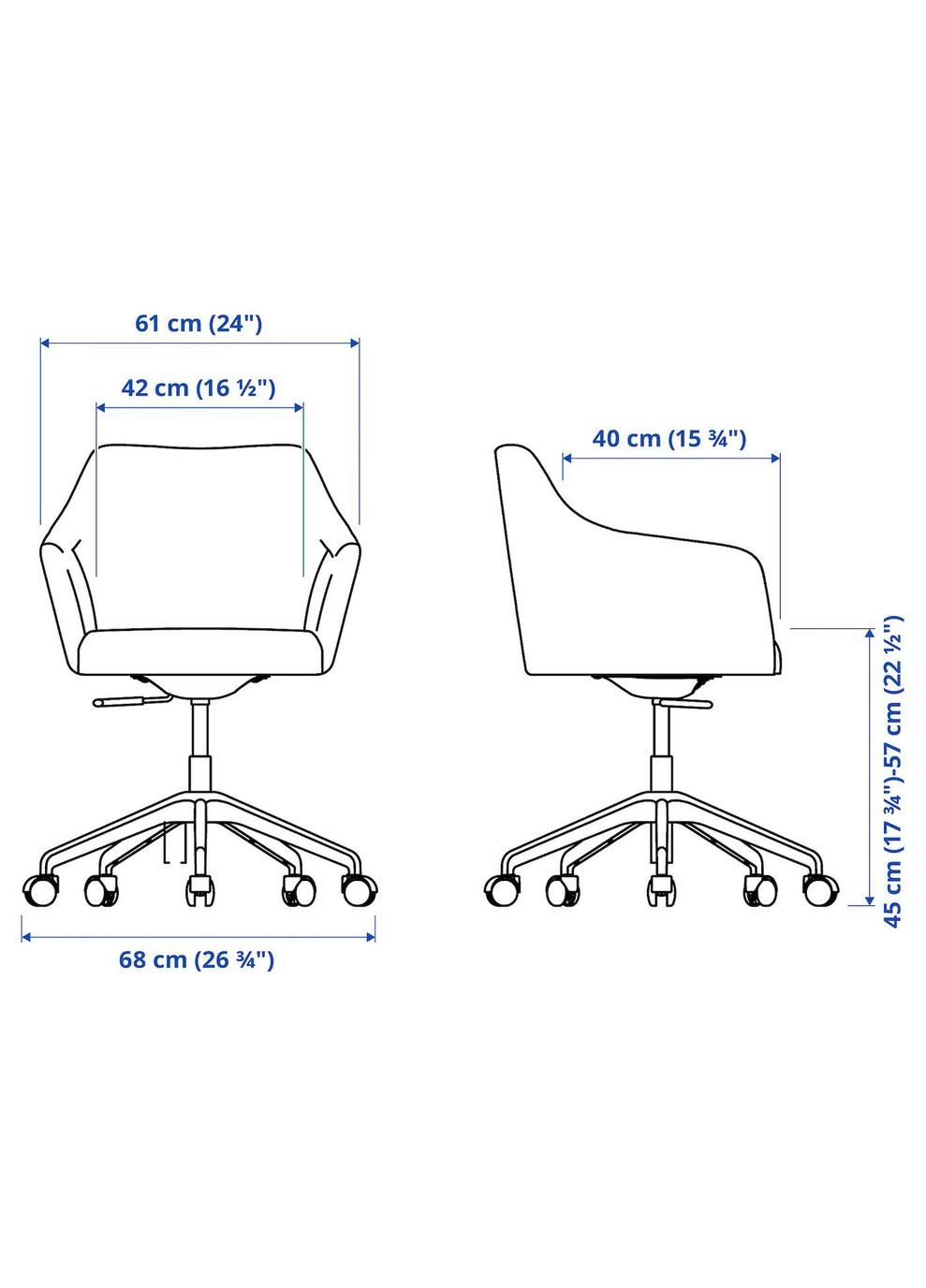 Крісло для конференцій ІКЕА TOSSBERG / LANGFJALL (s49513112) IKEA (278408990)