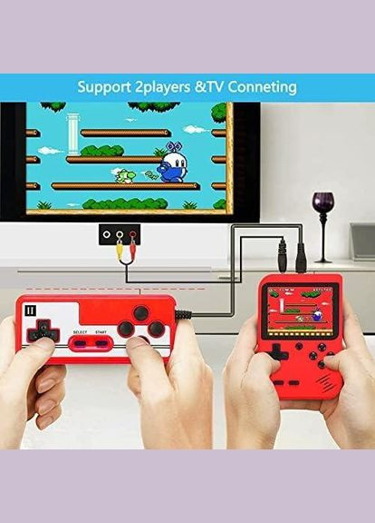 Ретро ігрова консоль з 400 іграми, 3" екран, акумулятор 1020mAh, підключення до ТВ, для двох гравців No Brand (316456059)