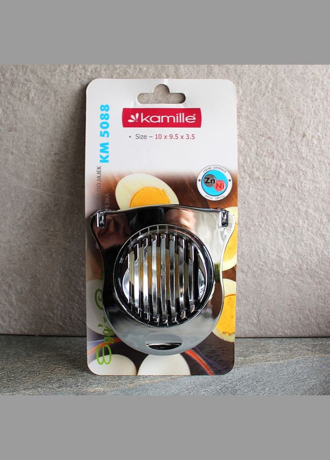 Яйцерезка из цинкового сплава 10x9.5x3.5 см - стильный аксессуар для кухни Kamille (303213000)