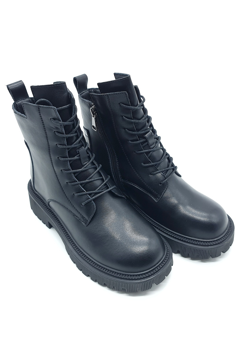 Жіночі черевики на овчині чорні шкіряні YA-19-5 230 мм (р) Yalasou (259299674)