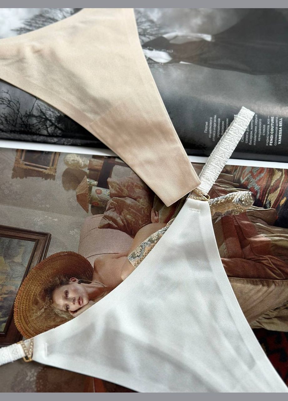 Гладкий сет з 2 трусиків стрінг Vakko (295442849)