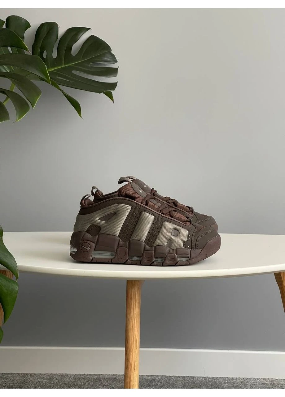 Кросівки жіночі і чоловічі Nike Air More Uptempo Low Baroque Brown | Найк Аір Мор Уптемпо коричневі демісезони (382718542)